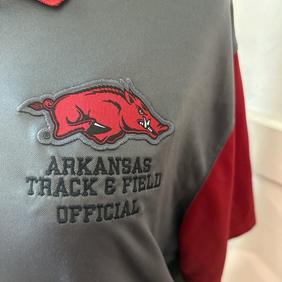 Nike Men's Polo Shirt in‎ Dark Gray and Crimson - Picture 2 of 3